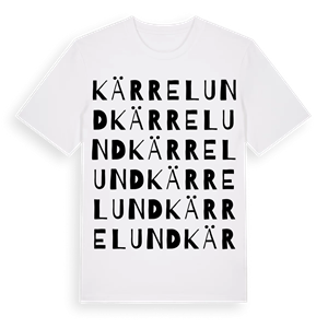 Kärrelund ordlek t-shirt – ekologisk bomull t-shirt från Pinshirt