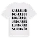 White t-shirt med Kärrslund ordlek t-shirt