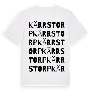 Kärrstorp ordlek t-shirt – ekologisk bomull t-shirt från Pinshirt