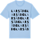 Blue Soul t-shirt med Karsäng ordlek t-shirt