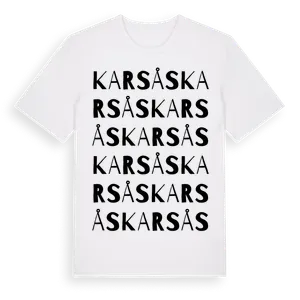 Karsås ordlek t-shirt – ekologisk bomull t-shirt från Pinshirt