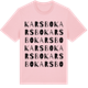 Pink Cotton t-shirt med Karsbo ordlek t-shirt