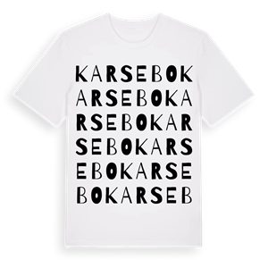 Karsebo ordlek t-shirt – ekologisk bomull t-shirt från Pinshirt