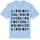 Blue Soul t-shirt med Karsholmen ordlek t-shirt