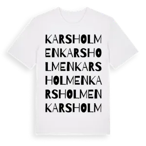 Karsholmen ordlek t-shirt – ekologisk bomull t-shirt från Pinshirt