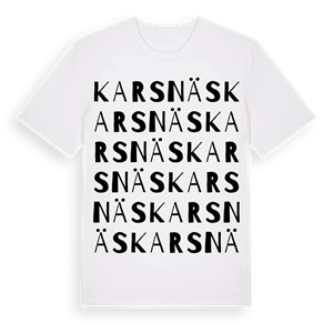 Karsnäs ordlek t-shirt – ekologisk bomull t-shirt från Pinshirt