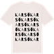 Vintage White t-shirt med Karsö ordlek t-shirt