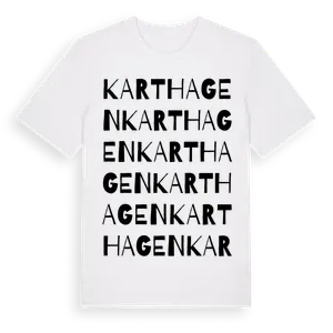 Karthagen ordlek t-shirt – ekologisk bomull t-shirt från Pinshirt