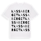 White t-shirt med Kassaberget ordlek t-shirt