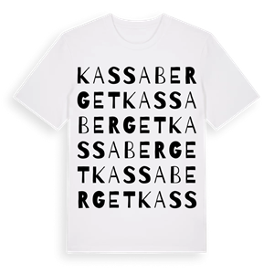 Kassaberget ordlek t-shirt – ekologisk bomull t-shirt från Pinshirt