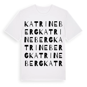 Katrineberg ordlek t-shirt – ekologisk bomull t-shirt från Pinshirt