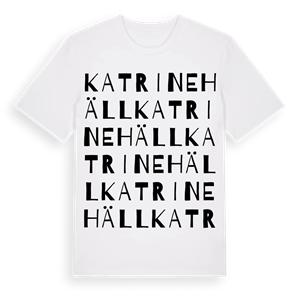 Katrinehäll ordlek t-shirt – ekologisk bomull t-shirt från Pinshirt