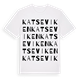 White t-shirt med Katseviken ordlek t-shirt
