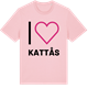 Pink Cotton t-shirt med Jag älskar Kattås t-shirt stort tryck