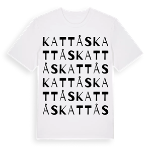 Kattås ordlek t-shirt – ekologisk bomull t-shirt från Pinshirt