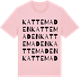 Pink Cotton t-shirt med Kattemaden ordlek t-shirt