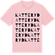 Pink Cotton t-shirt med Katteryd ordlek t-shirt