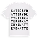 White t-shirt med Katteryd ordlek t-shirt
