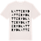 Vintage White t-shirt med Katteryd ordlek t-shirt
