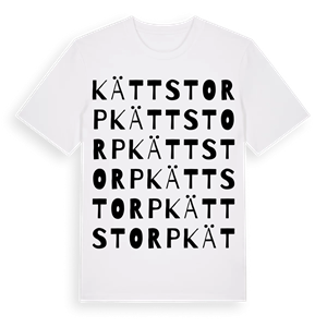 Kättstorp ordlek t-shirt – ekologisk bomull t-shirt från Pinshirt