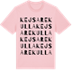 Pink Cotton t-shirt med Kejsarekulla ordlek t-shirt
