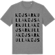 Mid Heather Gray t-shirt med Kejsarkulla ordlek t-shirt