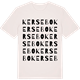 Vintage White t-shirt med Kersebo ordlek t-shirt
