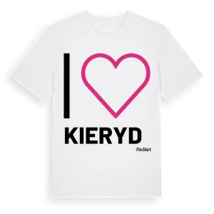 Jag älskar Kieryd t-shirt stort tryck – ekologisk bomull t-shirt från Pinshirt