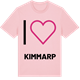 Pink Cotton t-shirt med Jag älskar Kimmarp t-shirt stort tryck