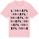 Pink Cotton t-shirt med Kimmarp ordlek t-shirt