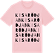 Pink Cotton t-shirt med Kisarödjan ordlek t-shirt
