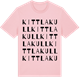 Pink Cotton t-shirt med Kittlakull ordlek t-shirt