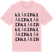 Pink Cotton t-shirt med Klåben ordlek t-shirt