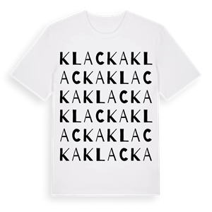Klacka ordlek t-shirt – ekologisk bomull t-shirt från Pinshirt