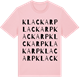 Pink Cotton t-shirt med Klackarp ordlek t-shirt
