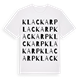 White t-shirt med Klackarp ordlek t-shirt