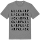 Mid Heather Gray t-shirt med Klackarp ordlek t-shirt
