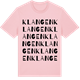 Pink Cotton t-shirt med Klangen ordlek t-shirt
