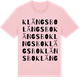 Pink Cotton t-shirt med Klängsbo ordlek t-shirt