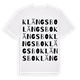 White t-shirt med Klängsbo ordlek t-shirt