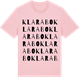 Pink Cotton t-shirt med Klarabo ordlek t-shirt