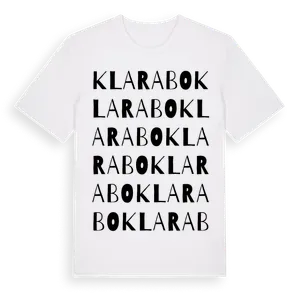 Klarabo ordlek t-shirt – ekologisk bomull t-shirt från Pinshirt