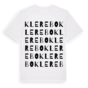 Klerebo ordlek t-shirt – ekologisk bomull t-shirt från Pinshirt