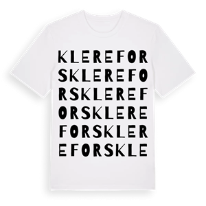 Klerefors ordlek t-shirt – ekologisk bomull t-shirt från Pinshirt