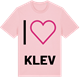 Pink Cotton t-shirt med Jag älskar Klev t-shirt stort tryck