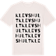Vintage White t-shirt med Klevshult ordlek t-shirt