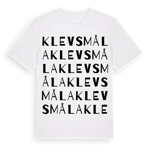 Klevsmåla ordlek t-shirt – ekologisk bomull t-shirt från Pinshirt