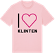 Pink Cotton t-shirt med Jag älskar Klinten t-shirt stort tryck