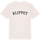 Vintage White t-shirt med Klippet böjd t-shirt
