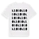 White t-shirt med Klobo ordlek t-shirt